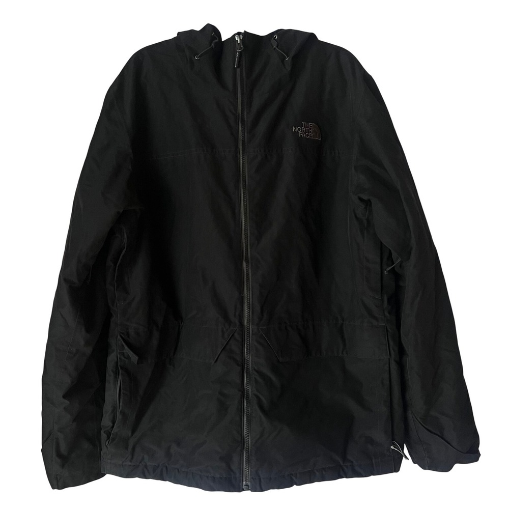 The‎ North Face Mens Black Insulated Hooded Jacket Full Zip Dry vent Large